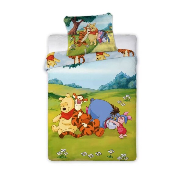 Disney Winnie the Pooh Sunny Meadow Cotton Quilt Cover Set - Toddler Bed Size