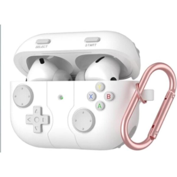 Game Case for AirPods Pro 2 Cover (2022),Classic Cool Funny Shock-Proof Protective Silicone AirPods Pro 2 Case with Cleaner Kit White