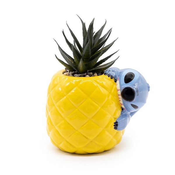 Disney - Lilo & Stitch - Stitch Biting Pineapple Plant Pot (with Plant)
