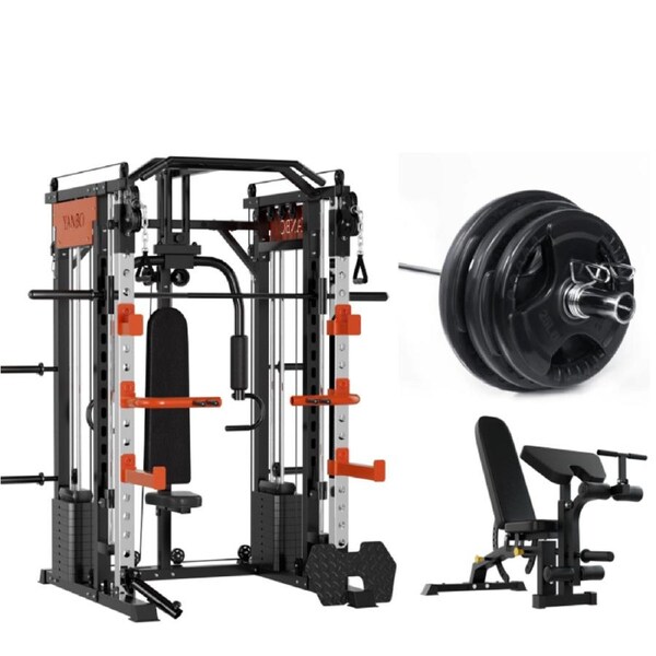 SmartFit M1 Ultra Leg Press and Chest Fly Multi Functional Training Smith Machine Home Gym with 130kgs pin loaded package