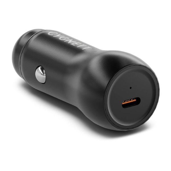 Cygnett CarPower 45W USB-C Car Charger - Black (CY4707CYCCH), Aluminium Alloy