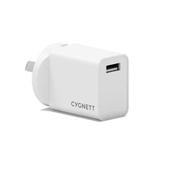 Cygnett PowerPlus 12W USB-A Wall Charger - White(CY5594PDWCH), Lightweight