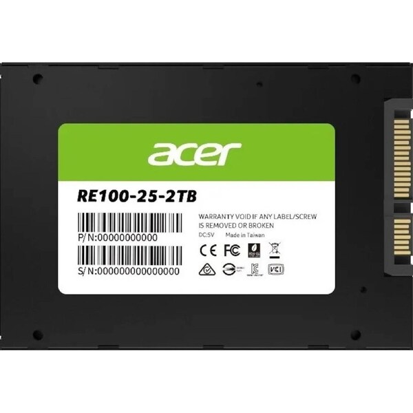 ACER RE100-2TB 2.5' SATA lll SSD Writing Speed 503 MB/s Reading Speed 558 MB/s