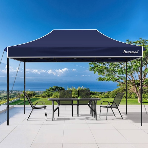 ALFORDSON Gazebo Pop Up Marquee 4.5x3m 600D Oxford Folding Tent Navy
