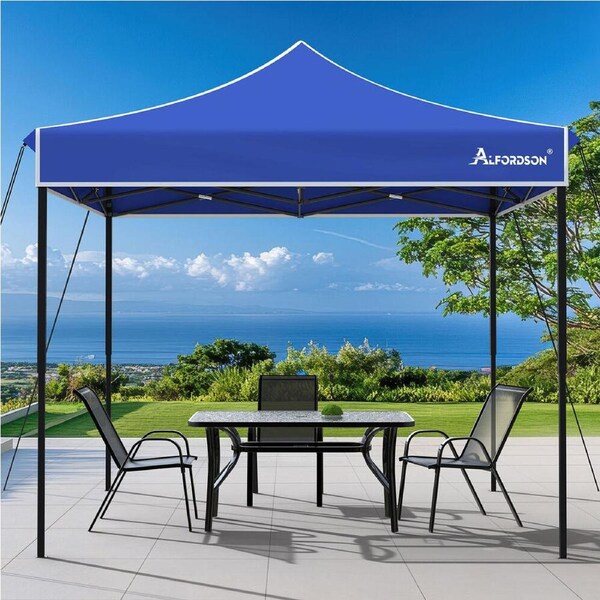 Gazebo ALFORDSON Gazebo 3x3m Pop Up Marquee Side Wall Portable Blue