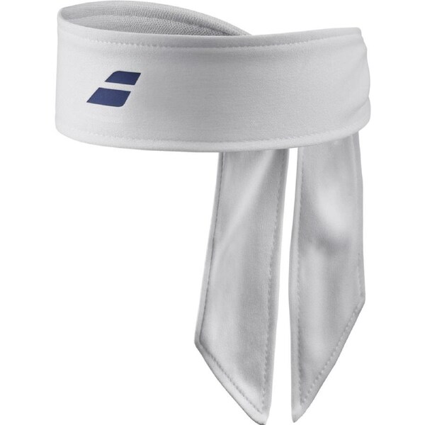 Babolat Tennis Tie Headband in White/Sodalite Blue