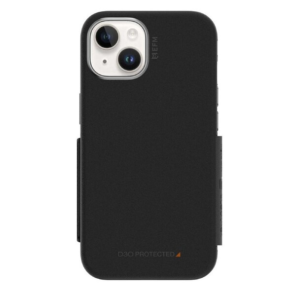 EFM Monaco Wallet Case - iPhone 14 Plus - Black / Space Grey [EFCFLAE197BLA]
