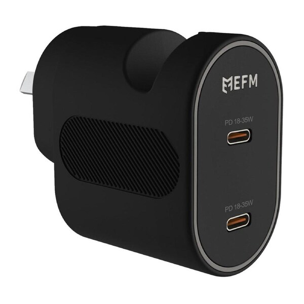 EFM 35W Dual Port Wall Charger - Black [EFPW35U932BLA]