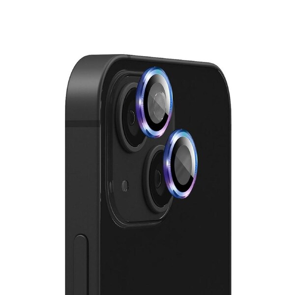 EFM Camera Lens Protector - iPhone 15 & iPhone 15 Plus - Rainbow Nirvana [EFSGCLAE6057RBW]