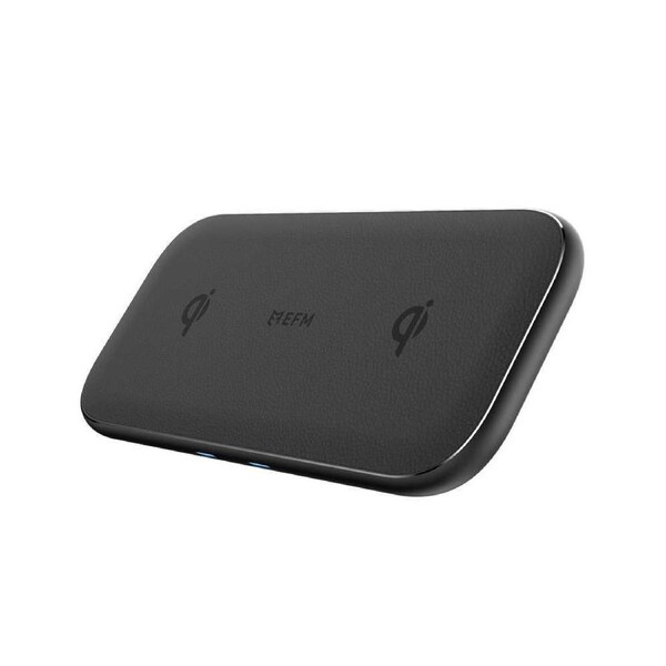 EFM EFM 15W Dual Leather Wireless Charge Pad - Graphite [EFPWDLU900BLA]