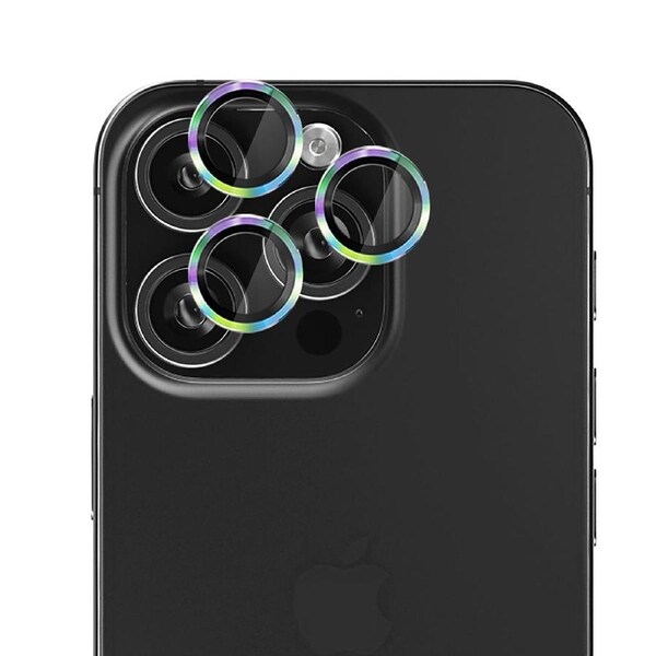 EFM Camera Lens Protector - iPhone 16 Pro & iPhone 16 Pro Max - Rainbow [EFSGCLAE611RBW]