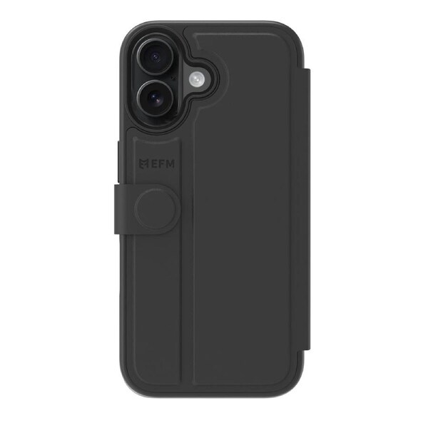 EFM Venice Wallet Case - iPhone 17 - Black - Black [EFCVEAE615BLA]