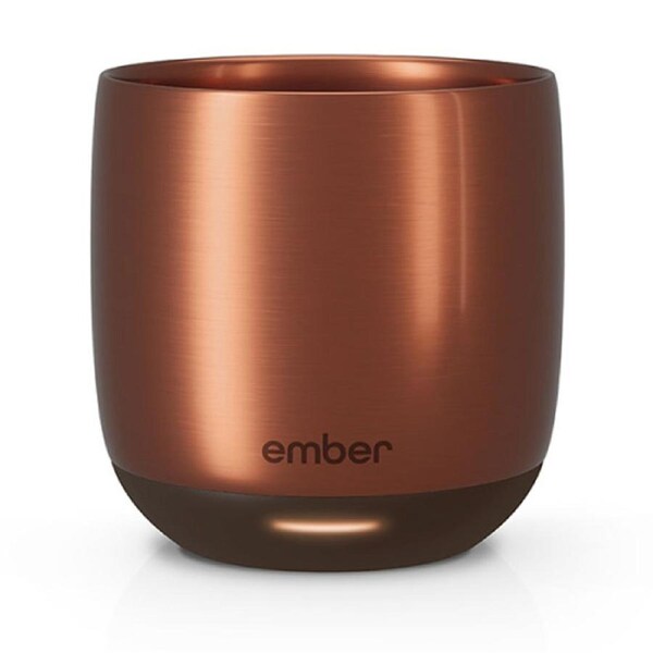 Ember Electric Insulated Smart Mug Cup W/ Charging Coaster 178mL Copper Gold