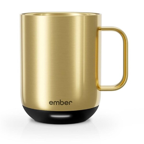 Ember Electric Insulated Smart Mug Cup W/ Charging Coaster 295mL Gold