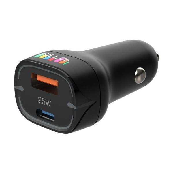 Dull Co. Dual Port Car Phone Charger W/ Power Delivery & PPS 25W