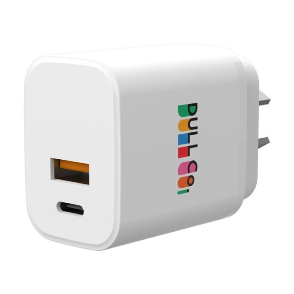 Dull Co. Dual Port AU/NZ Wall Plug Charger W/ Power Delivery & PPS 35W