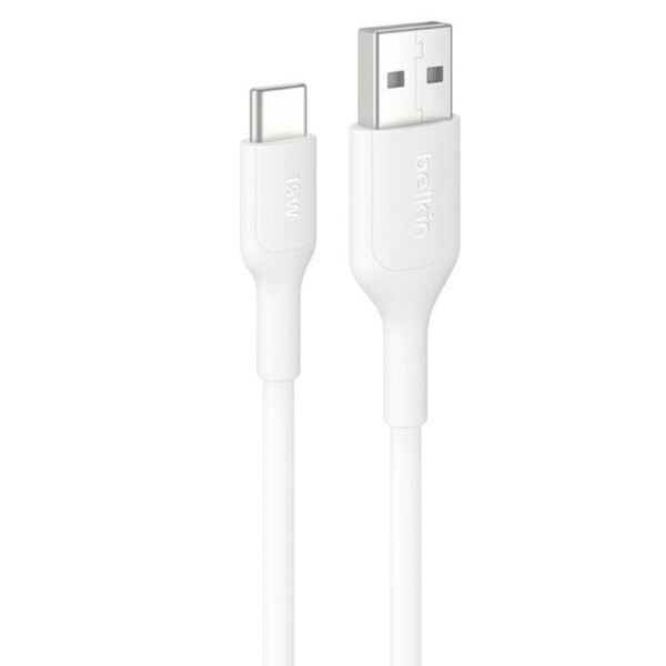 Belkin BoostCharge 15W USB-A to USB-C Cable (1M) - White