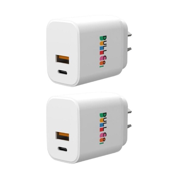 2PK Dull Co. Dual Port AU/NZ Wall Plug Charger W/ Power Delivery & PPS 25W