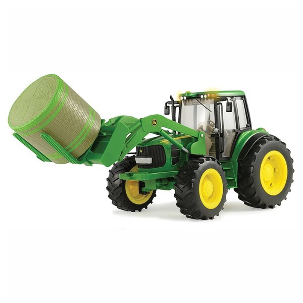 John Deere 1:16 Scale 7330 Tractor with Bale Mover and Bale