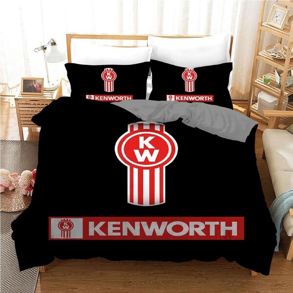 Red Kenworth Quilt Doona Duvet Cover Pillow Case Set Single, 1 Pillow Case