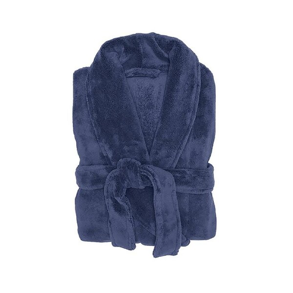 Bambury Soft Microplush Bedroom/Bathroom Robe Denim Home Living S/M