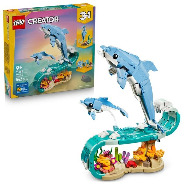 LEGO Creator 3-in-1: Sea Animals: Beautiful Dolphins (31385)