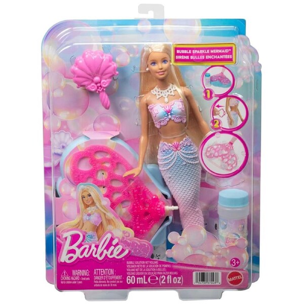 Barbie Bubble Sparkle Mermaid Doll