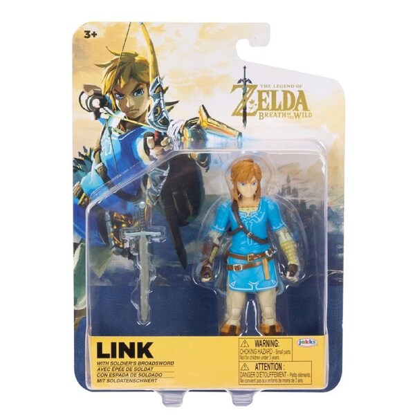Nintendo Legend of Zelda Breath of the Wild Link with Soldiers Broadsword 4 inch Action Figure