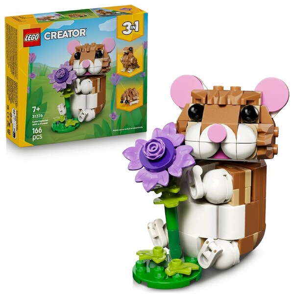 LEGO Creator 3-in-1: Cute Hamster with a Flower (31376)