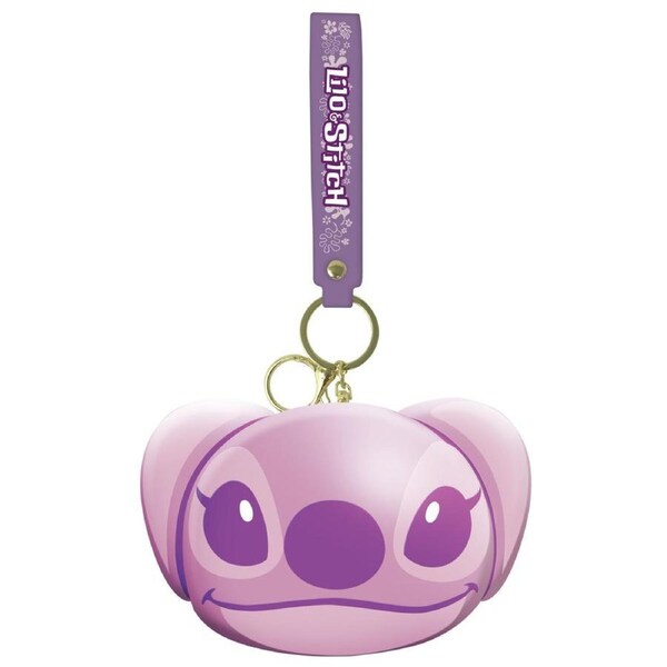 Disney Lilo and Stitch Angel PVC Coin Purse Keyring