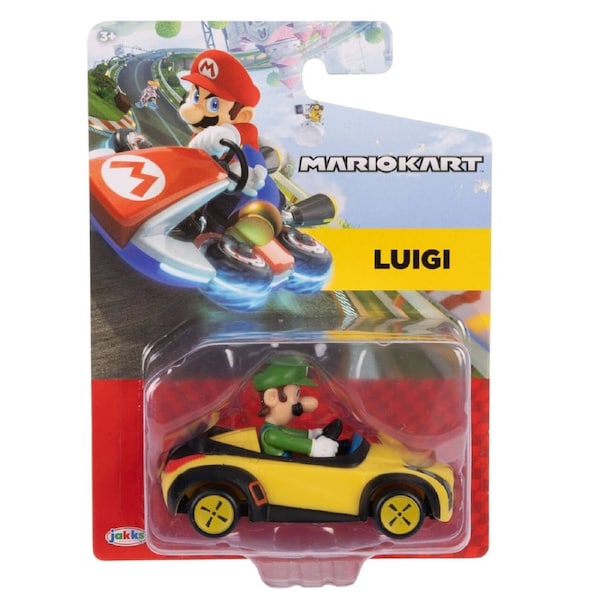 World of Nintendo Mario Kart Luigi in Sports Coupe Diecast Car