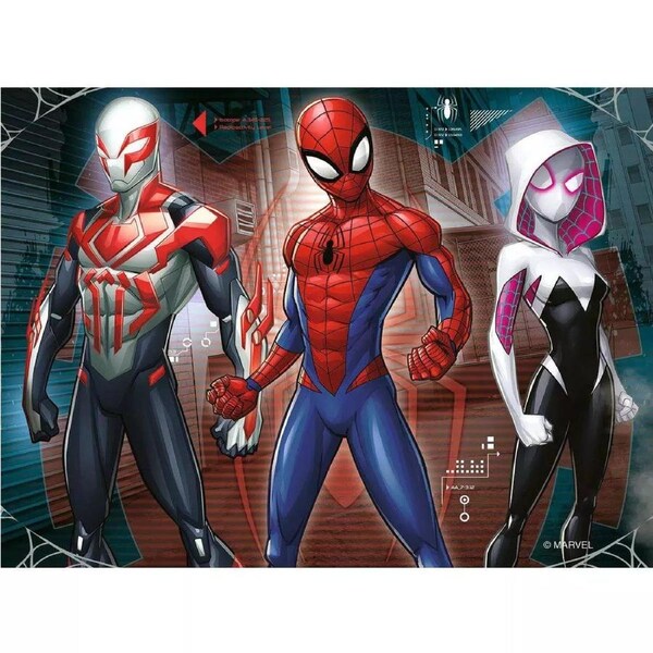Ravensburger Marvel Spider-Man Spiderverse 4 in a Box 12/16/20/24 Piece Jigsaw Puzzle 4 Pack