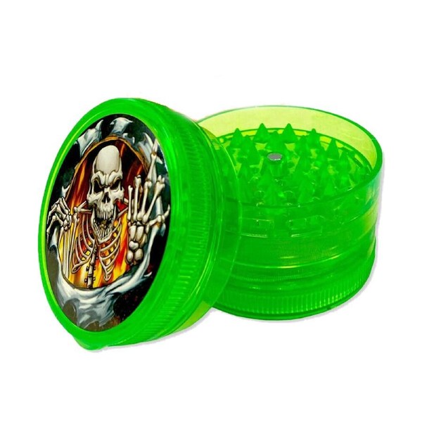 Ozoffer Herb Grinder Plastic 4 Part Magnetic - 5cm x 6cm Dia