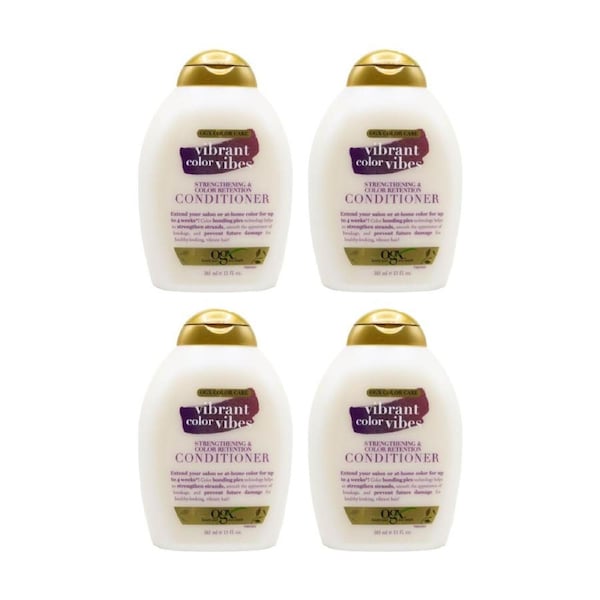 4PK OGX Vibrant Color Vibes Strengthening & Retention Hair Conditioner 385ml