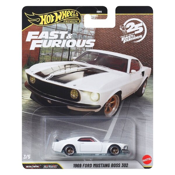 Hot Wheels Premium Fast and Furious 25 Years 1969 Ford Mustang Boss 302 Diecast Vehicle