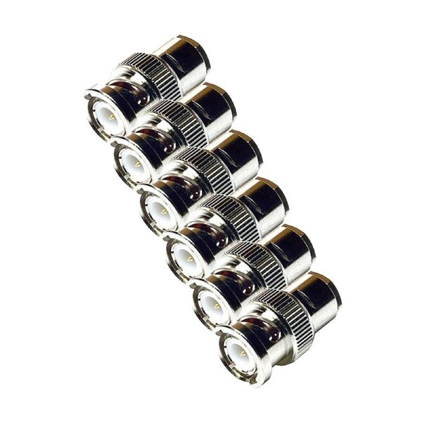 6PK Bnc Plug Suits Rg58C/Cu Connector Solder Type Rg58Cu