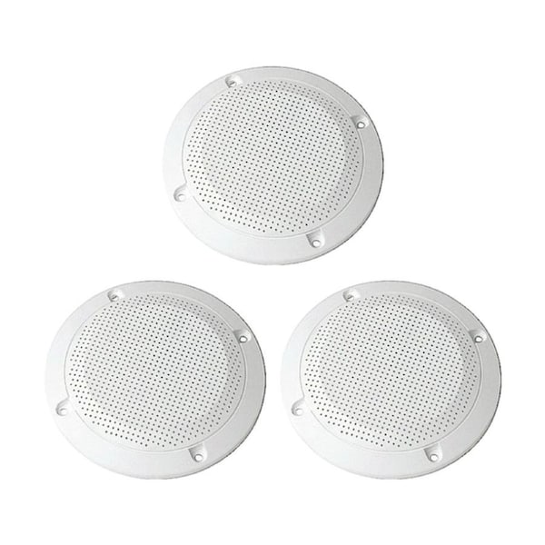 3PK 4In Speaker Grille White 130mm Diameter Electronics Audio Cover