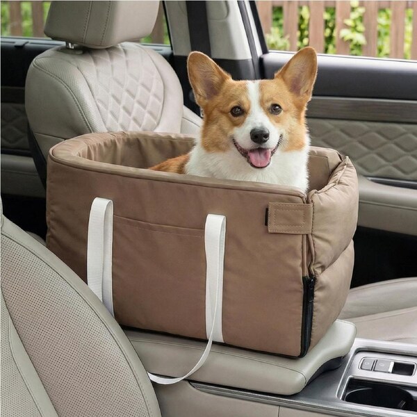 Advwin 2in1 Pet Car Seat Center Console Portable Carrier Dog Cat Car Seat Cover Booster