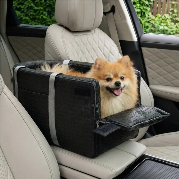 Advwin 2in1 Pet Car Seat Center Console Portable Carrier Dog Cat Car Seat Cover Booster