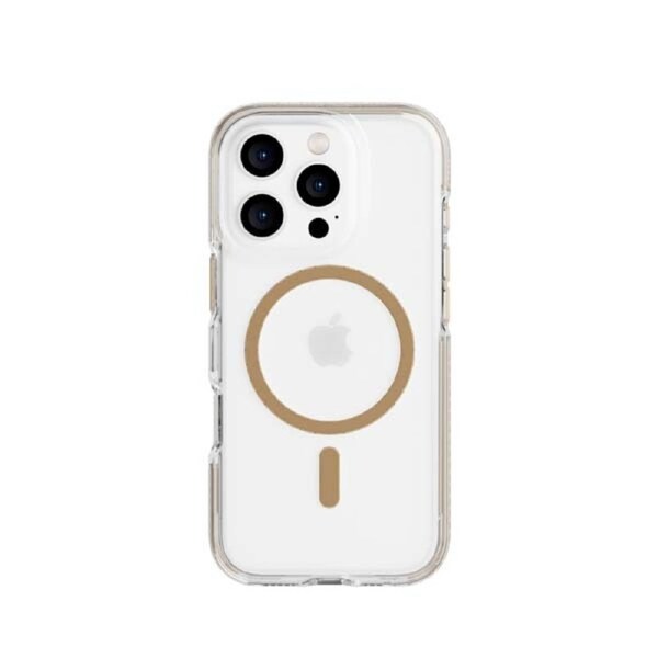 Tech 21 EvoCrystal MagSafe Case For Apple iPhone 16 Pro- Clear/Gold