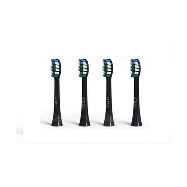 Oraley Black Replacement Brush Heads - 4 Pack "Standard"