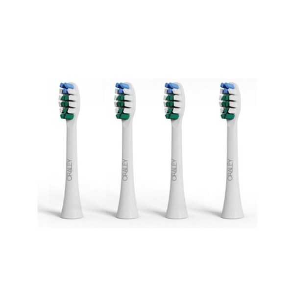 Oraley White Replacement Brush heads - 4 Pack "Standard"