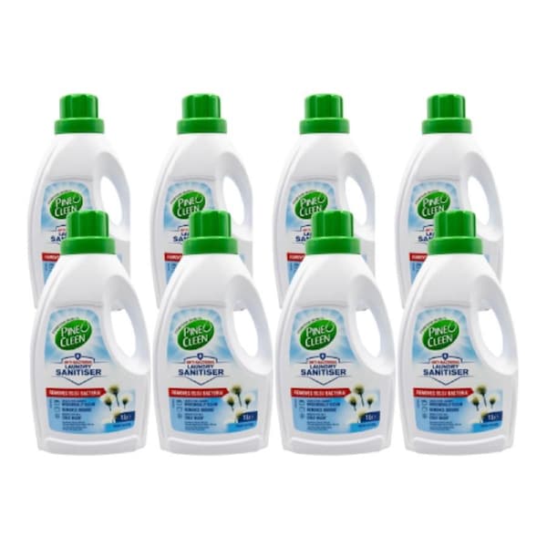 Pine O Clean Laundry Sanitiser Antibacterial Fresh Cotton 1L (8 Pack)