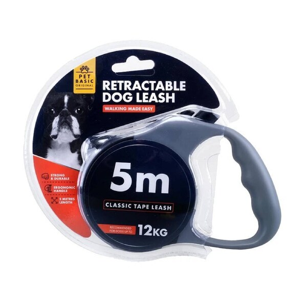 Ozoffer Dog Leash Retractable Grey 5m