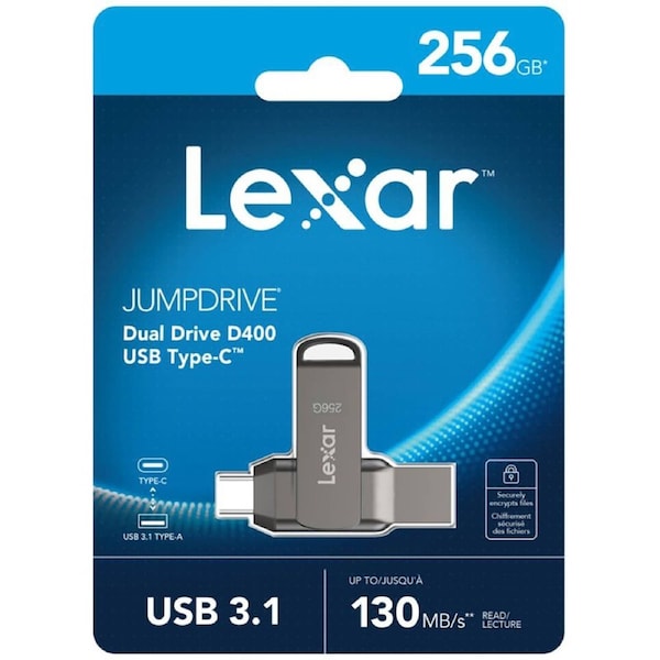 Lexar JumpDrive USB 3.1 Dual Drive D400 256GB