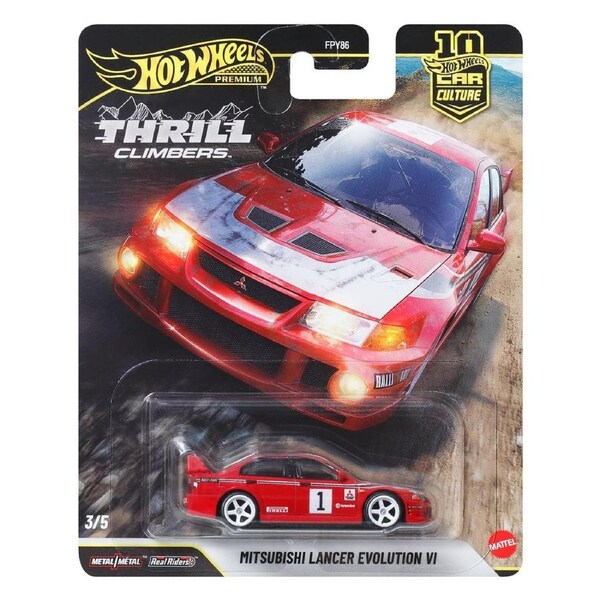 Hot Wheels Premium Car Culture Thrill Climbers Mitsubishi Lancer Evolution VI Diecast Vehicle