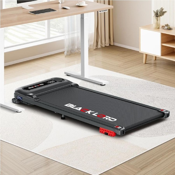 BLACK LORD Treadmill Electric Walking Pad Incline Shock Absorbers Home Gym Black