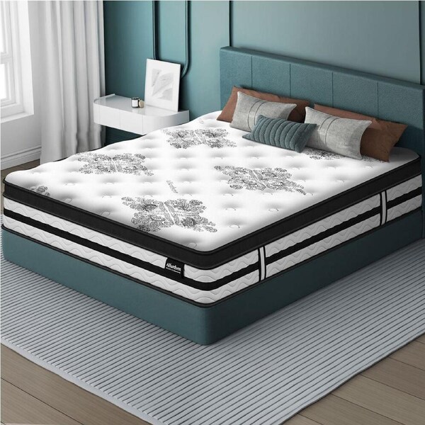 ALFORDSON Mattress Double Bed EuroTop 22CM Bonell Spring Memory Foam Medium Firm