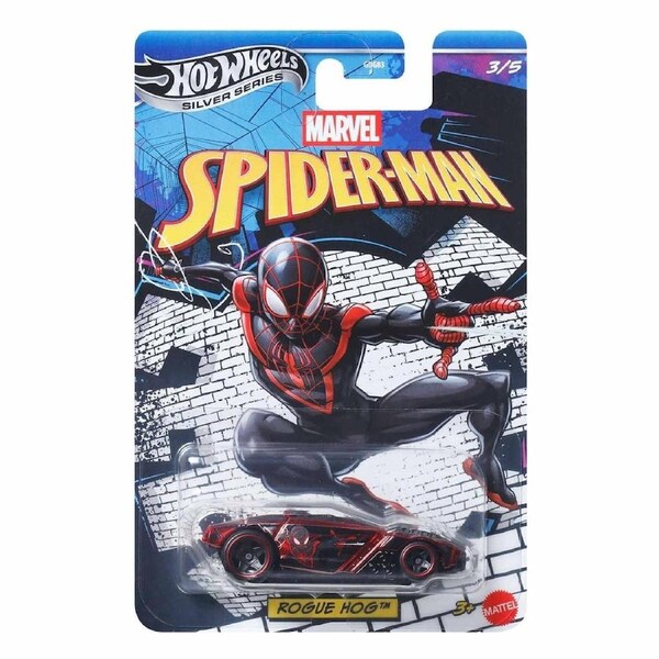 Hot Wheels Silver Series Marvel Spider-Man Miles Morales Rogue Hog Diecast Vehicle