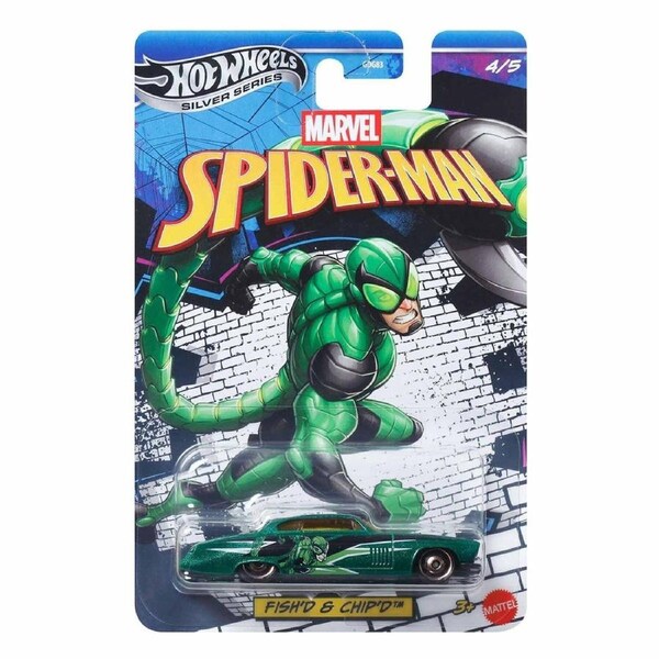 Hot Wheels Silver Series Marvel Spider-Man Scorpion Fish'd and Chip'd Diecast Vehicle